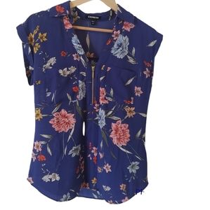 Express Floral Sleeveless Top XS